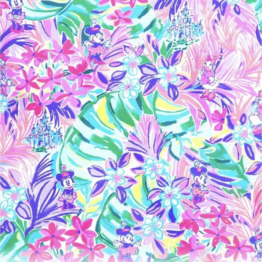 Disney Parks Lilly Pulitzer Backpack Large Dreamin Minnie Daisy Pink Bag NEW‎